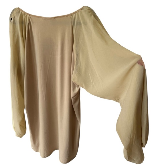 American Glamour by badgley Mishka Gold Sequin Blouse size 2X - Picture 8 of 8